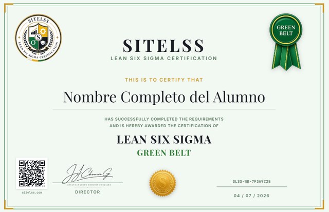 Certificado Green Belt
