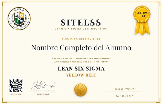 Certificado Yellow Belt